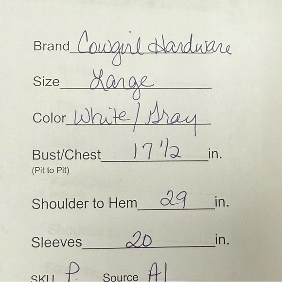 Cowgirl Hardware Aztec Graphic Raglan Tee Western Boho Top White Gray L - Picture 9 of 9